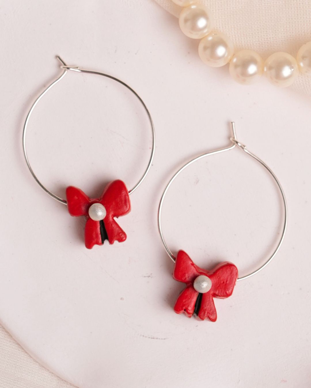Bow Hoop Earrings