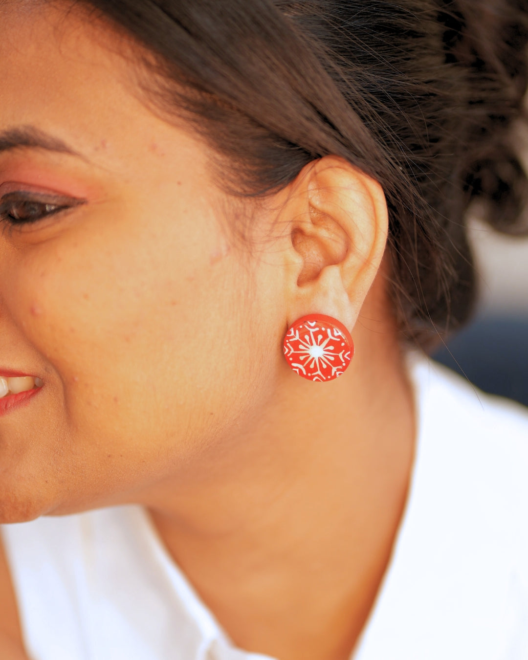 Crimson Frost Studs
