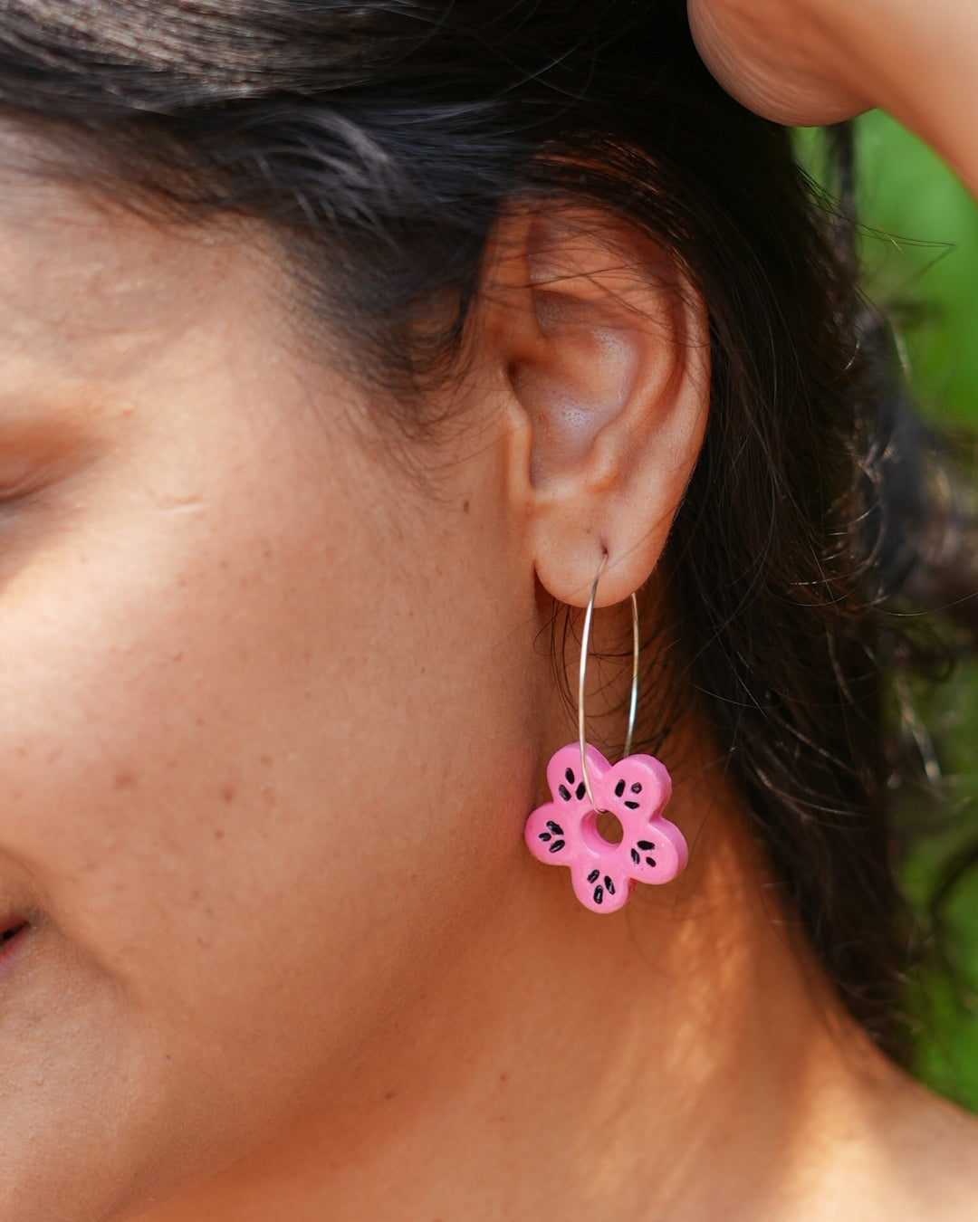 Daisy Hoop Earrings