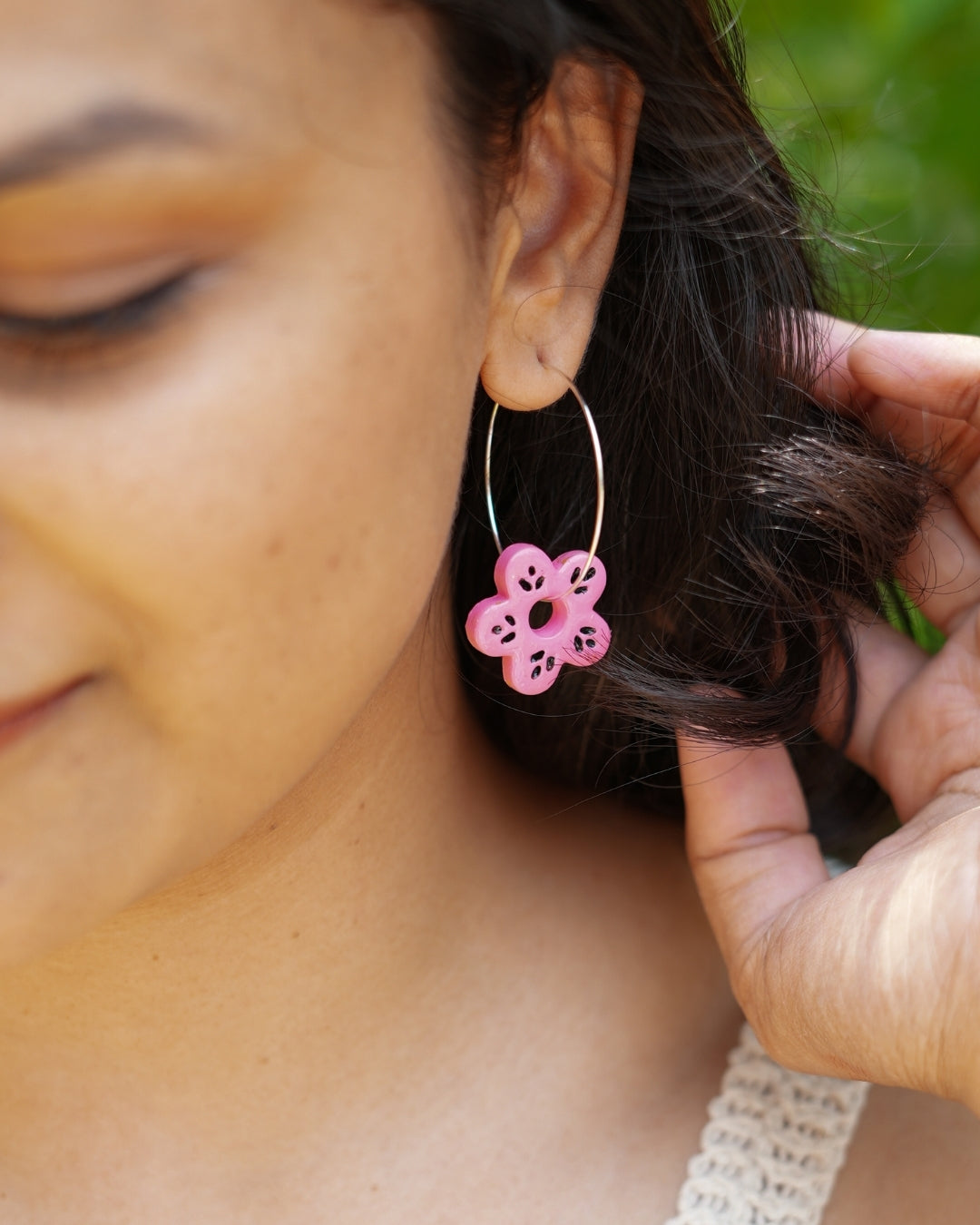 Daisy Hoop Earrings