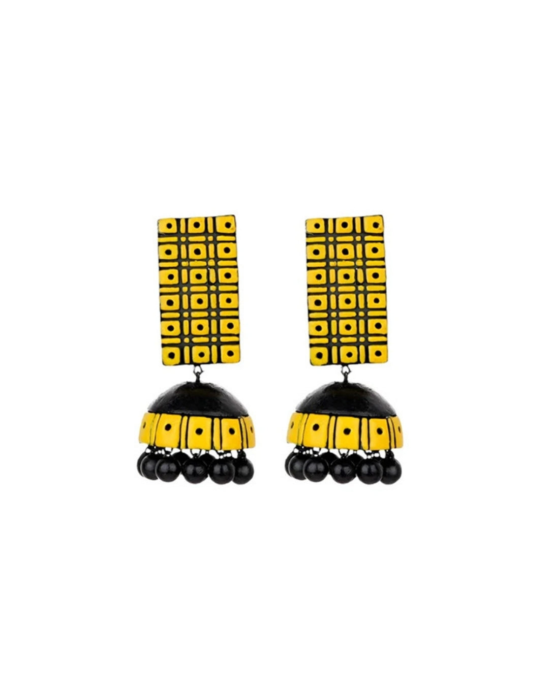 Festive-Purple-And-Yellow-Long-Statement-Jhumka