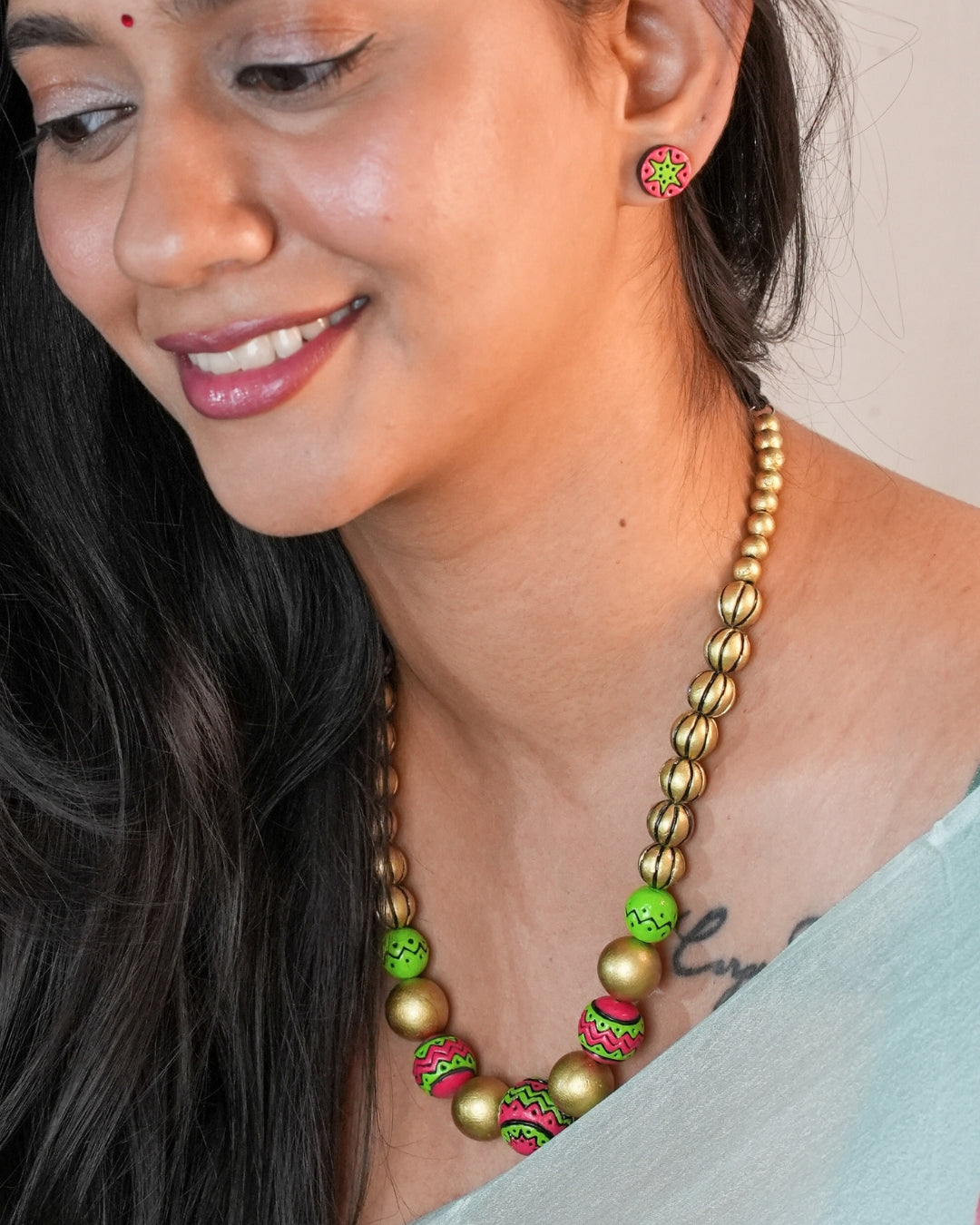 Pink-Contemporary-Necklace-Set