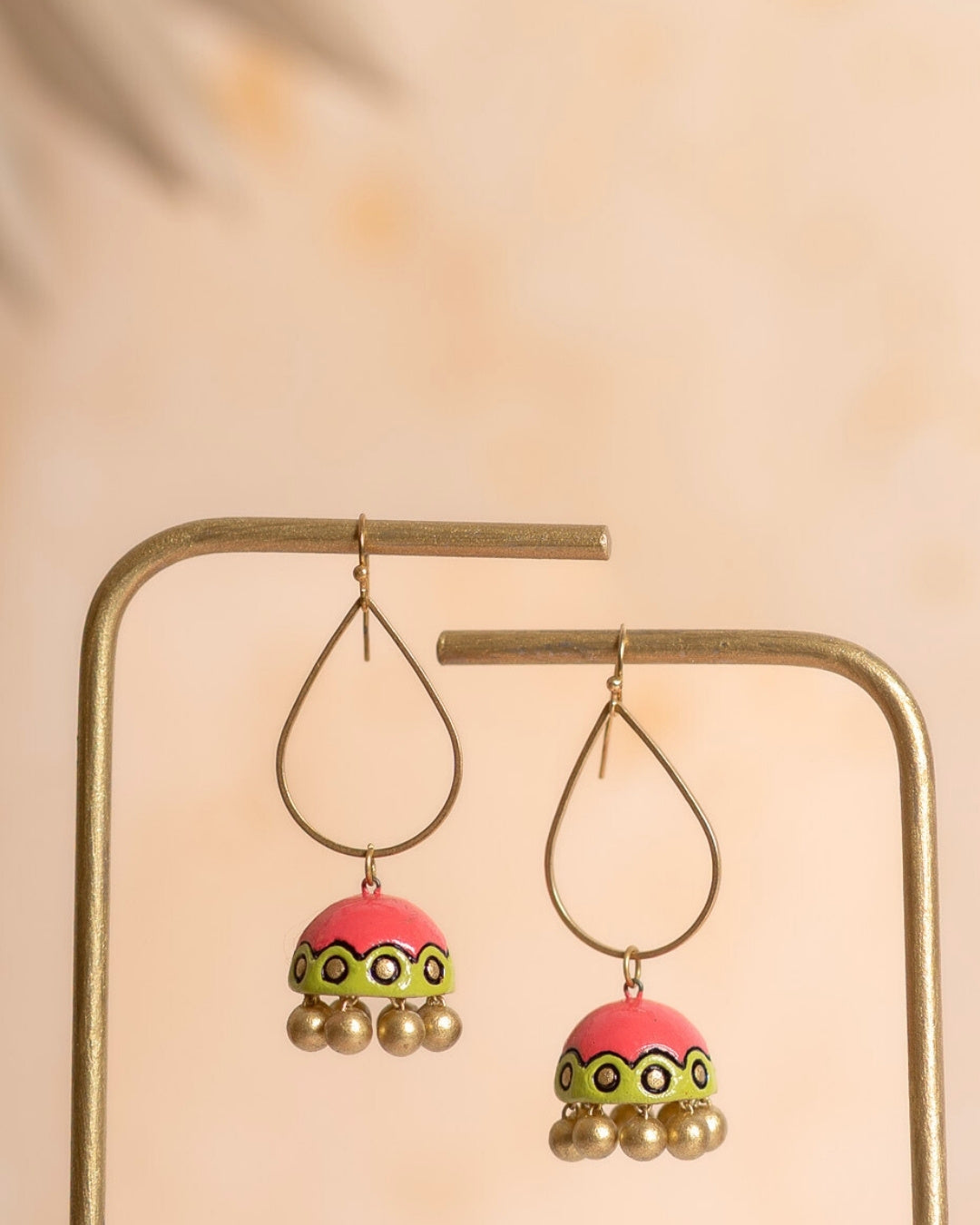 terracotta-hoop-jhumka-earrings