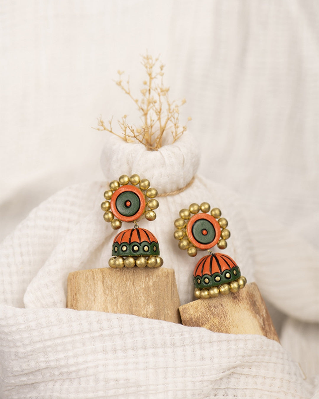 Gold-And-Green-Small-Statement-Jhumka