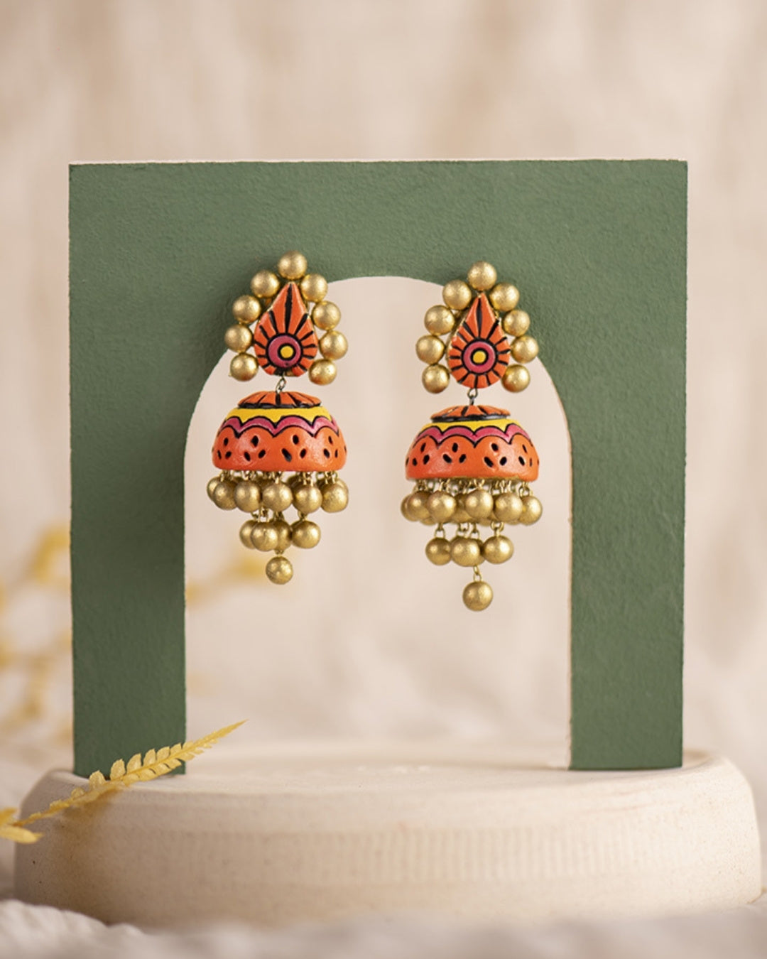 Terracotta-Jhumka-Earrings