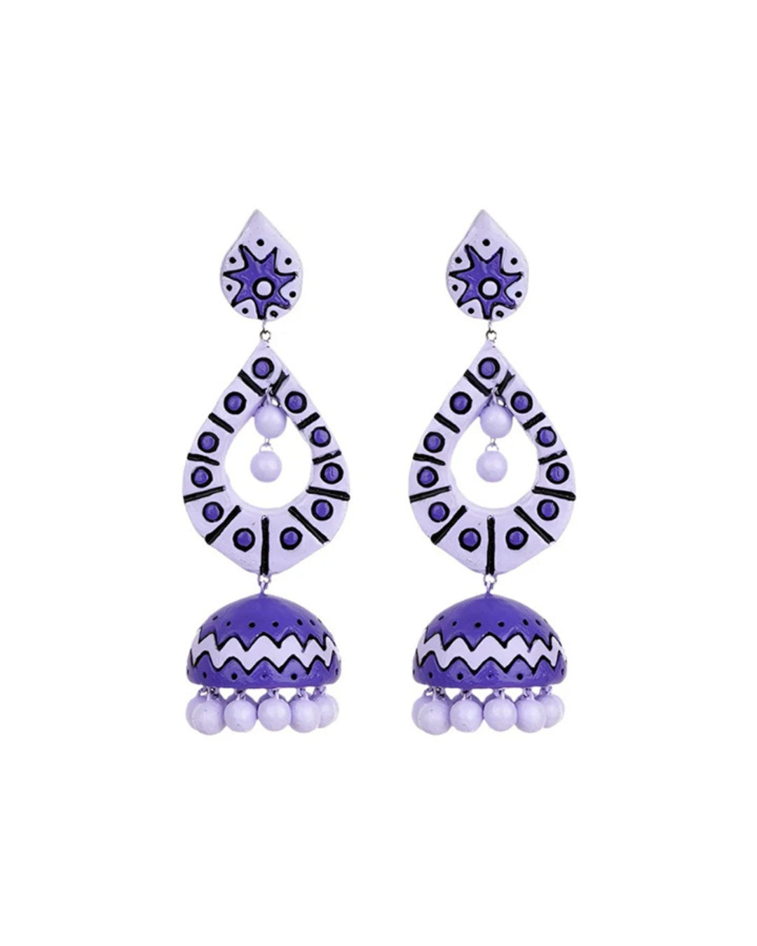 Purple-Festive-Jhumka-Friend's-Wedding