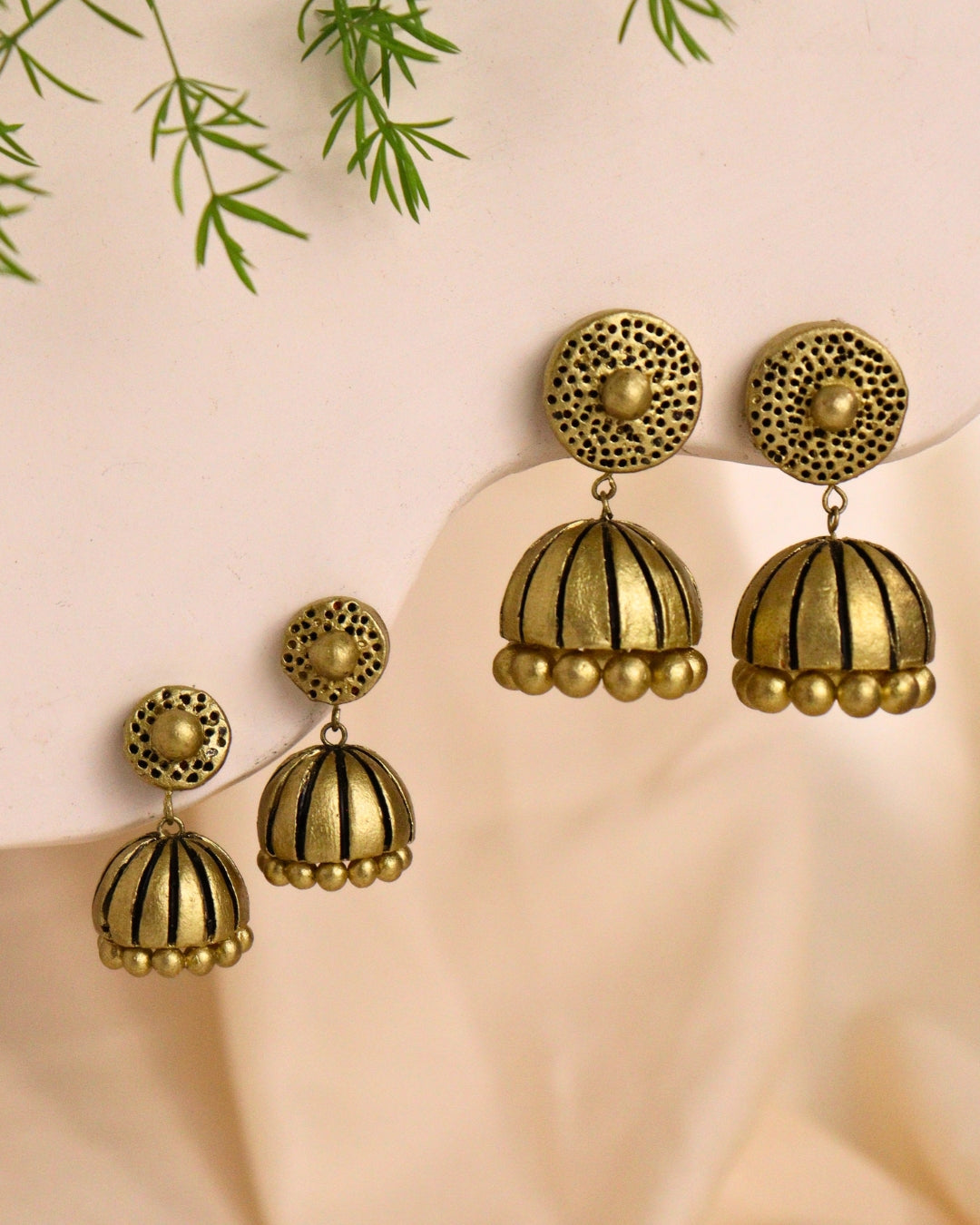 Golden Dome Jhumka Twinning Set