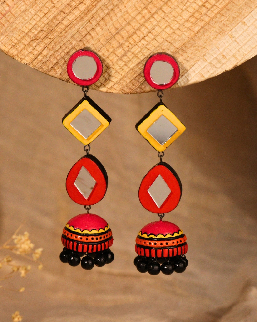 navratri-orange-jhumkas