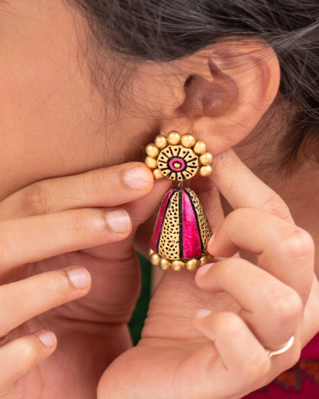 White-earrings