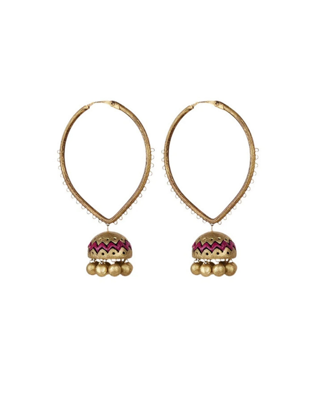 Pink-Statement-Hoops-Sangeet