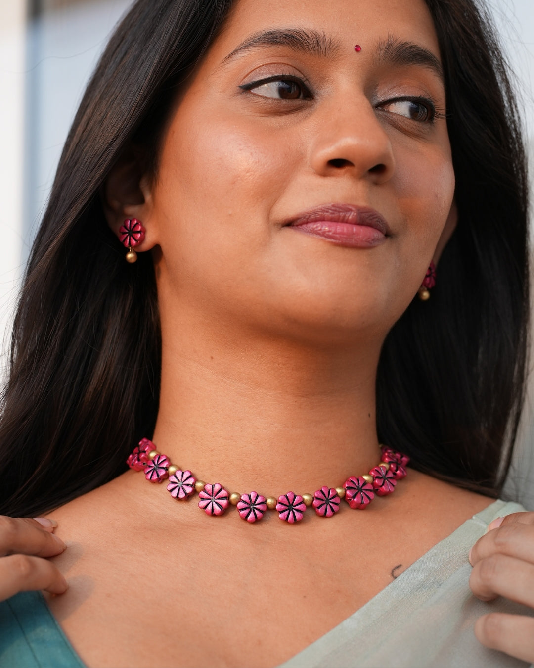 Pink-Handcrafted-Necklace