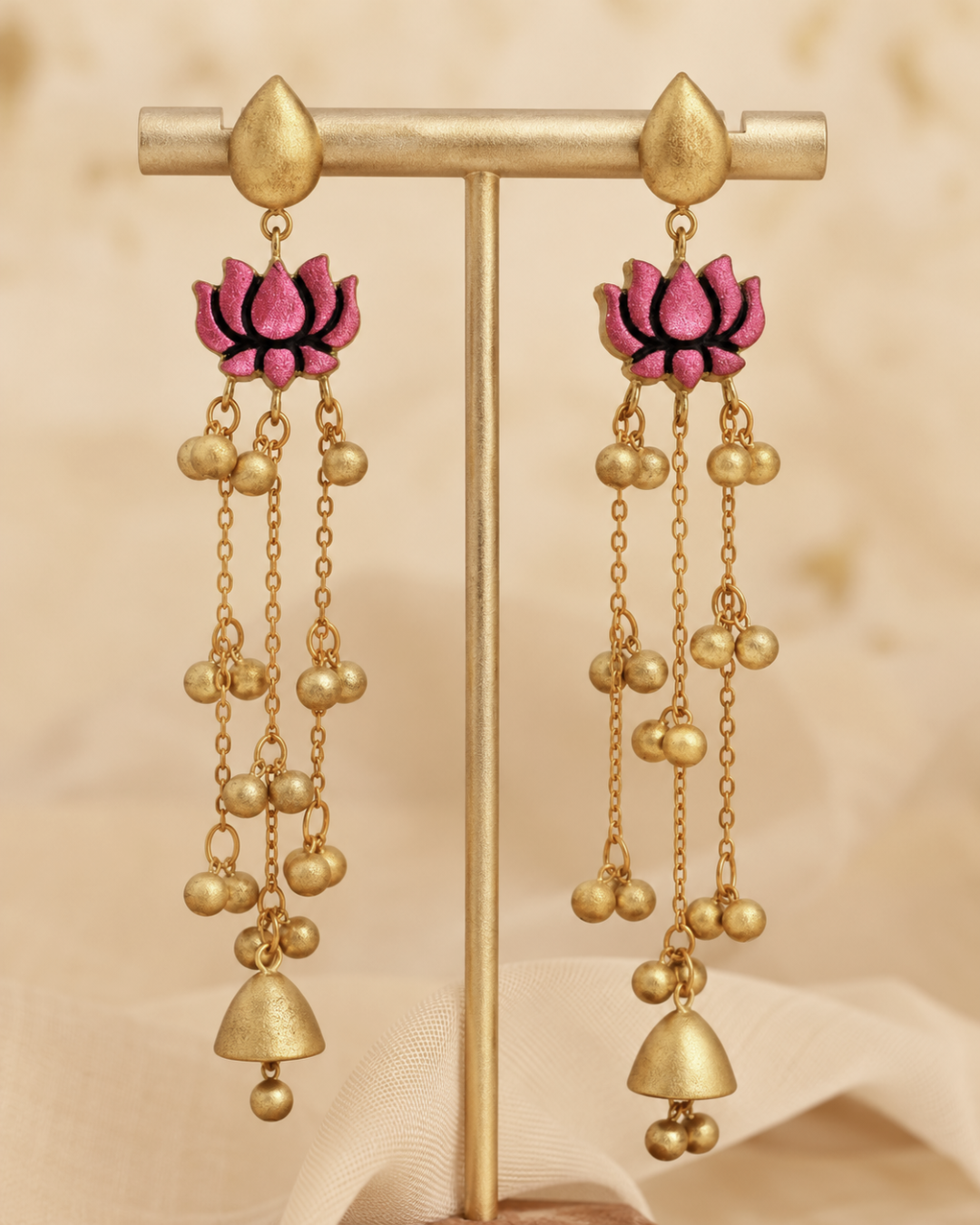 Gold Kashmiri Earrings