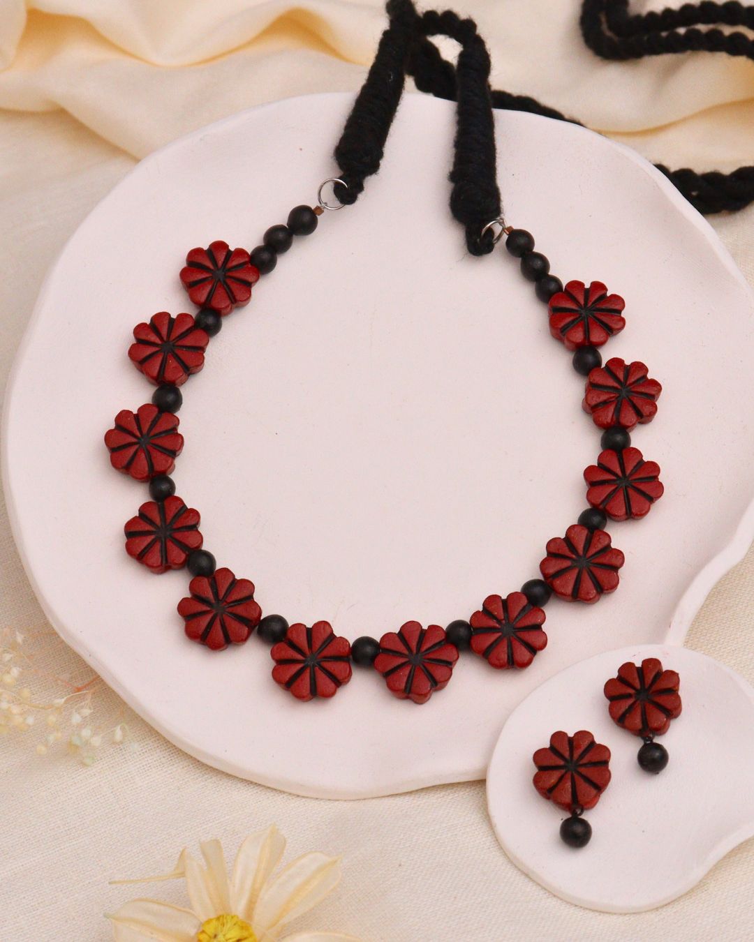 Red-Terracotta-Necklace-Set