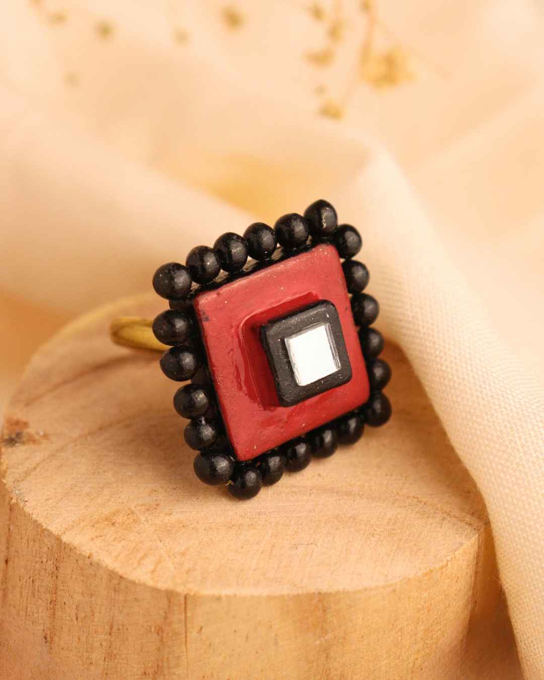 Red and Black Traditional Ring