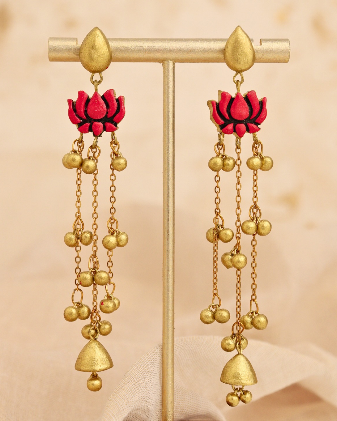 Lotus Kashmiri Earrings