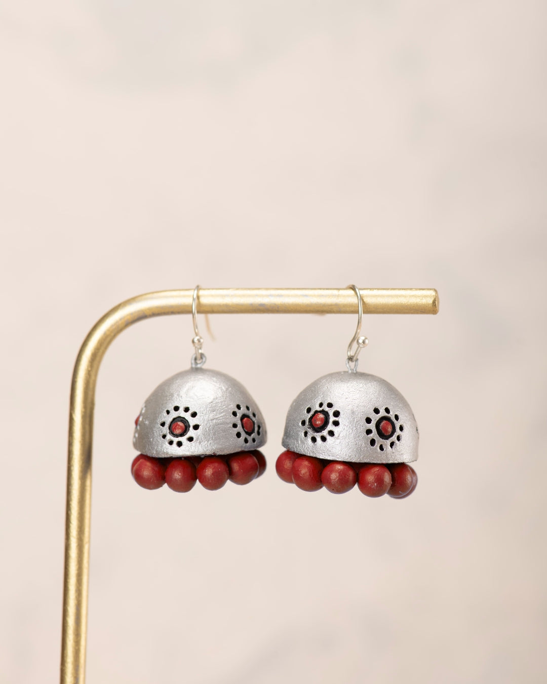 Red-handmade-jhumkas