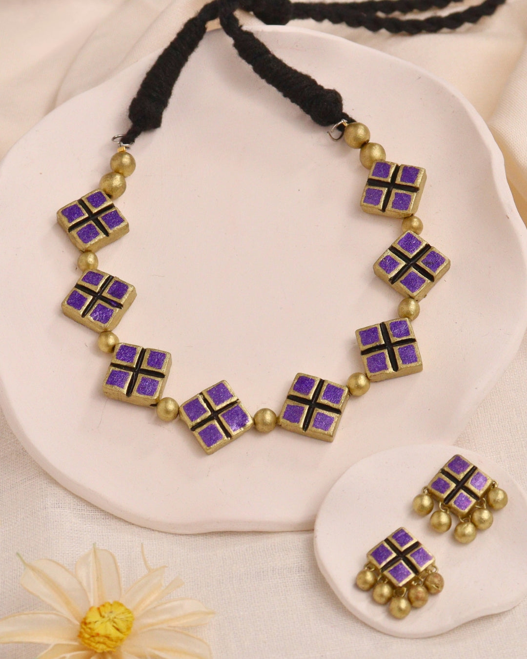 Purple-Necklace-Set-For-Friends-Wedding