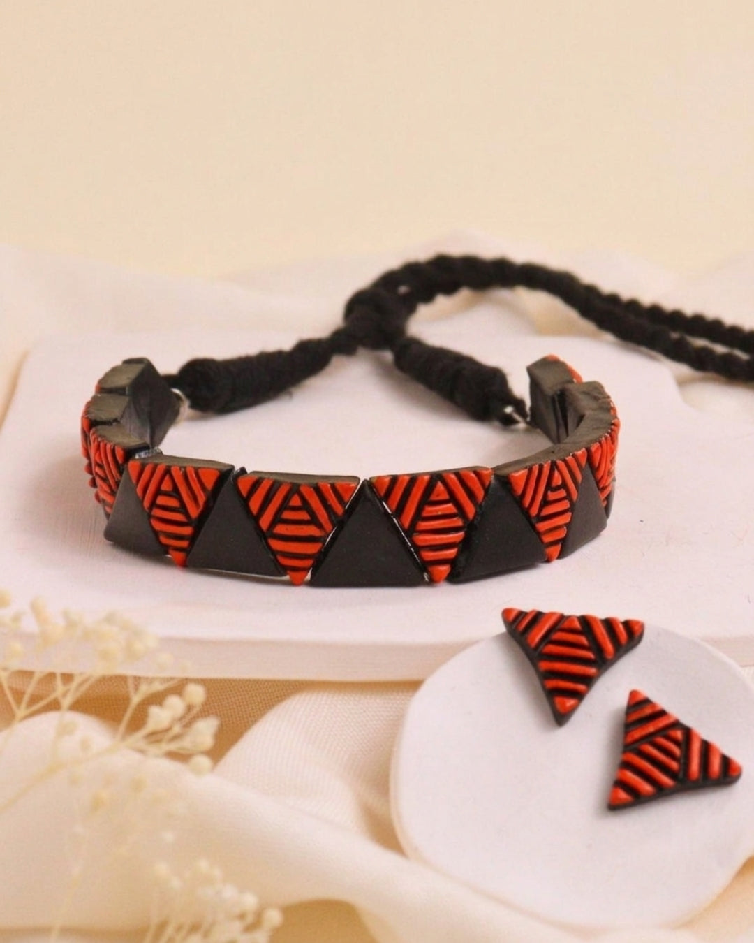 Terracotta-Studs-necklace-set-women