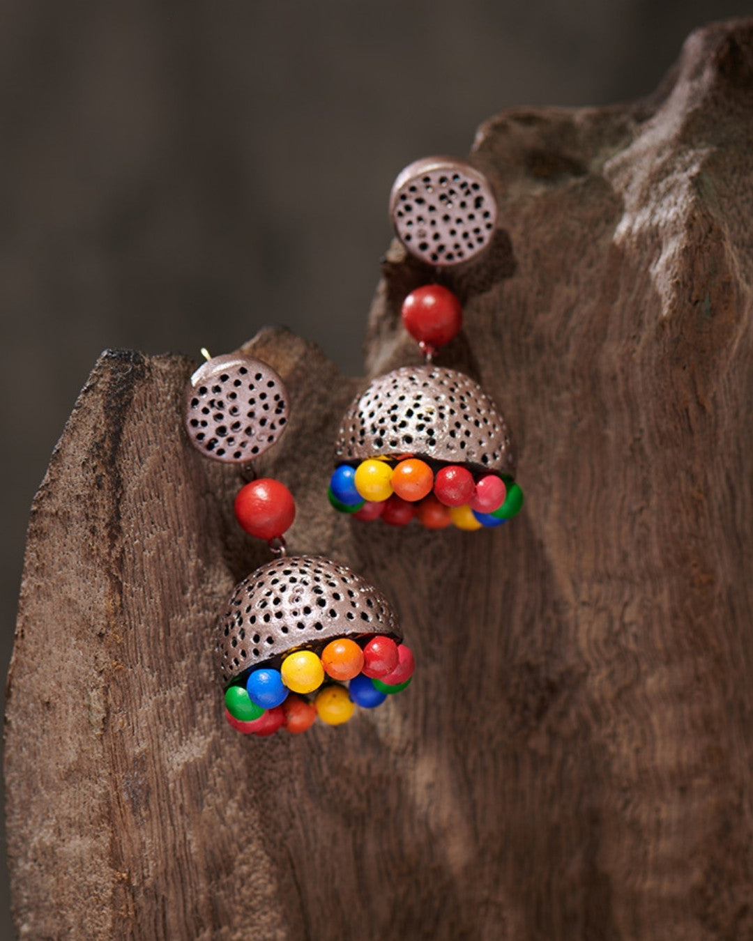 Silver-Jhumka-Earrings-For-Navratri