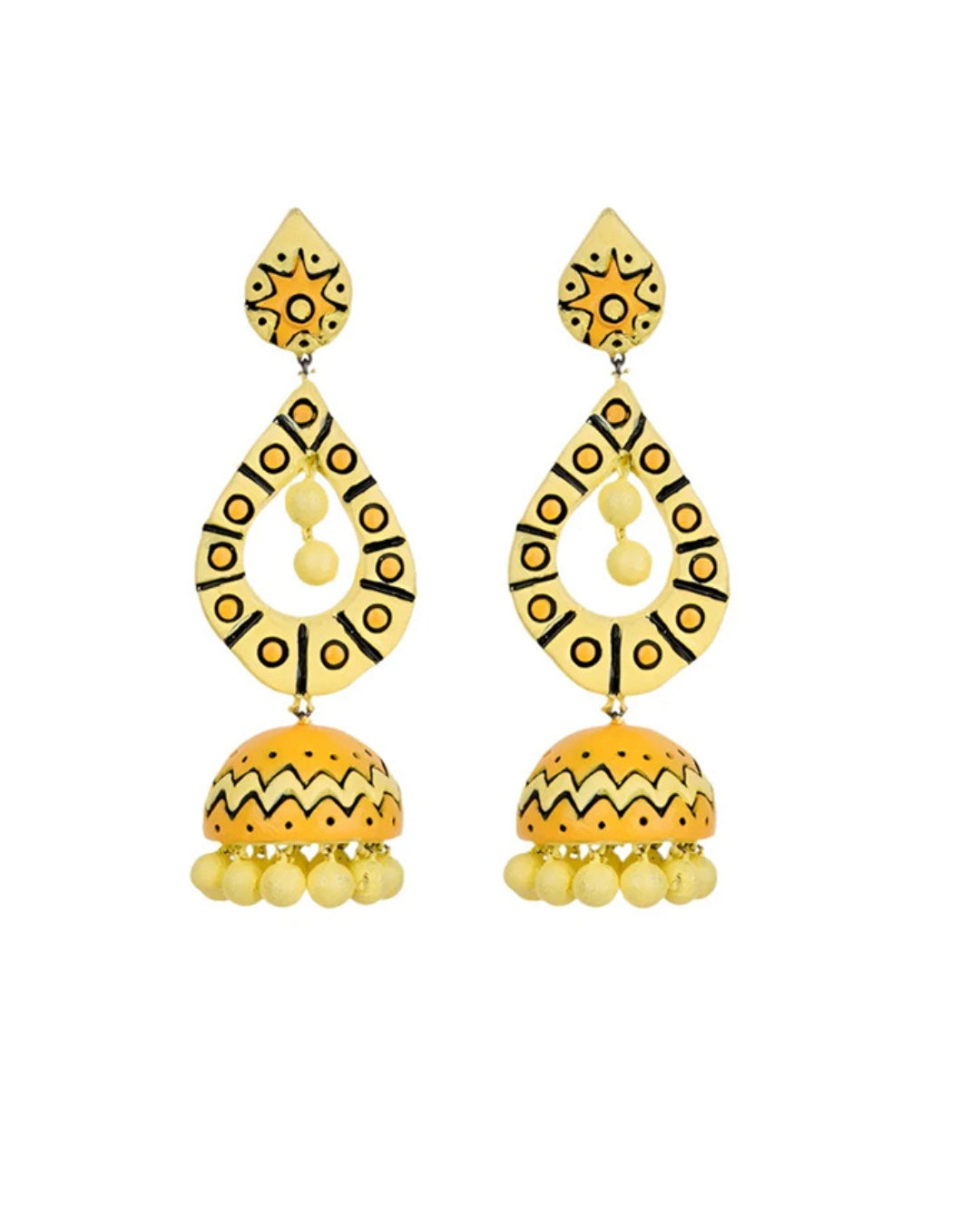 Yellow-Contemporary-Long-Jhumka