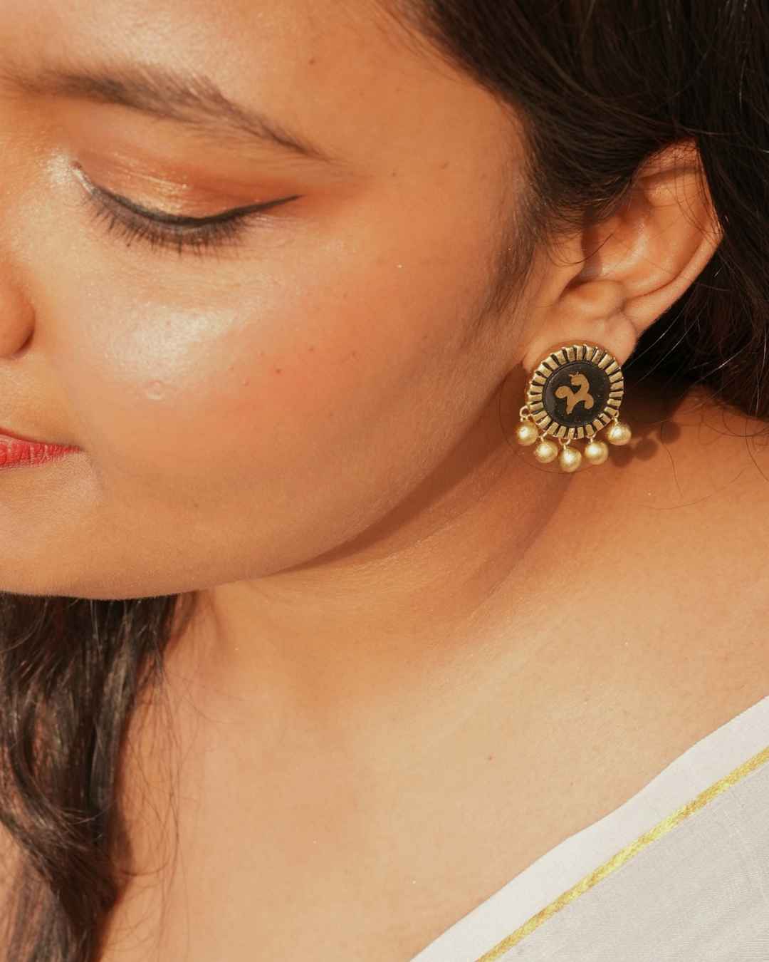 Black Kanchan Long Necklace Set