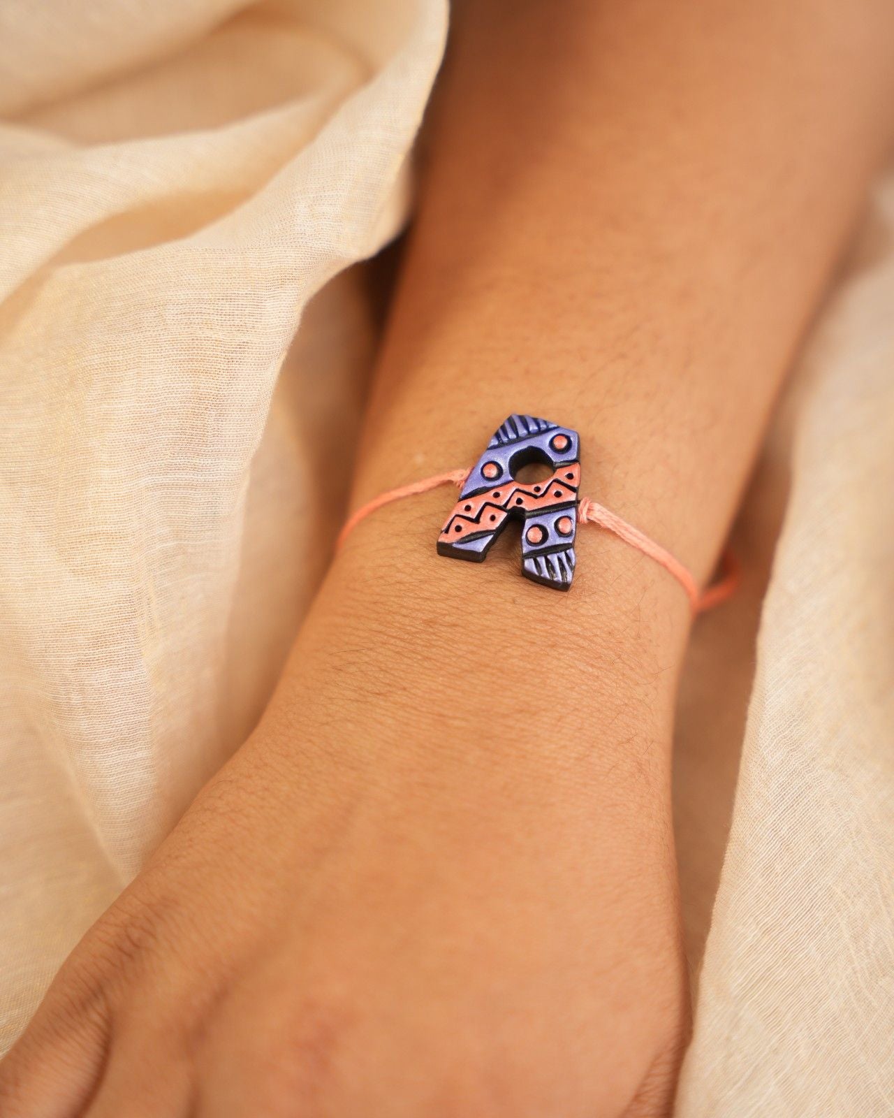 Metallic Initial Rakhi