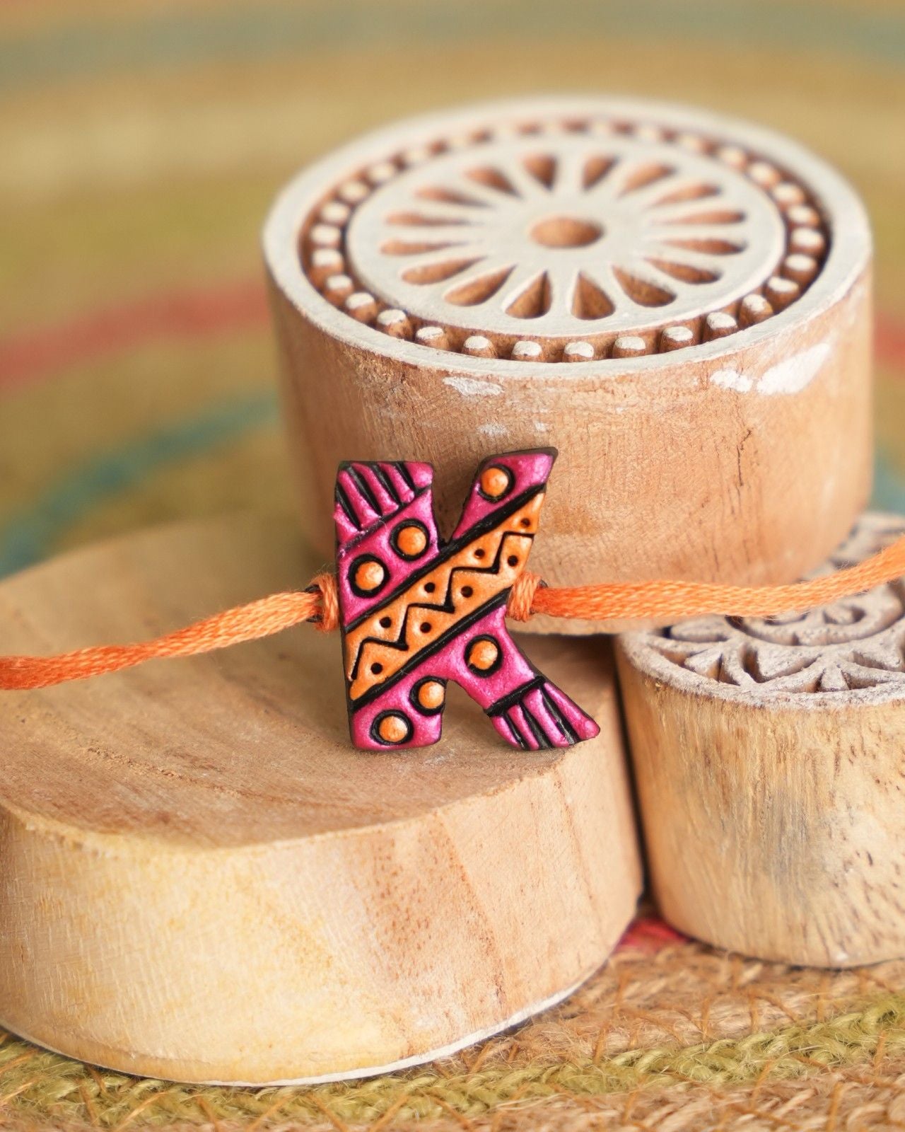 Metallic Initial Rakhi