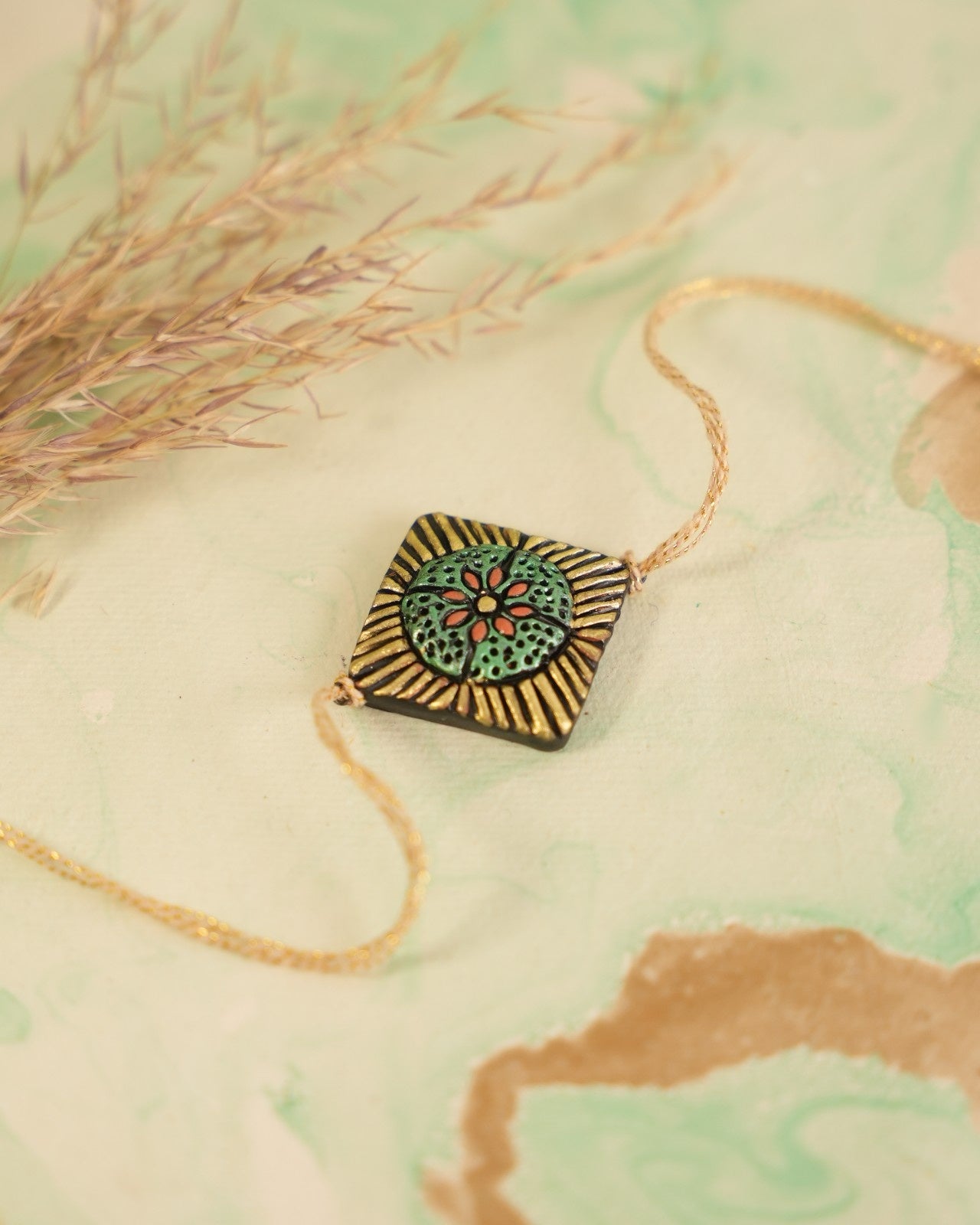 Square Metallic Rakhi