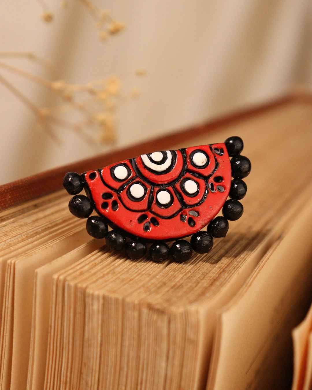 Red, Black and White Ring