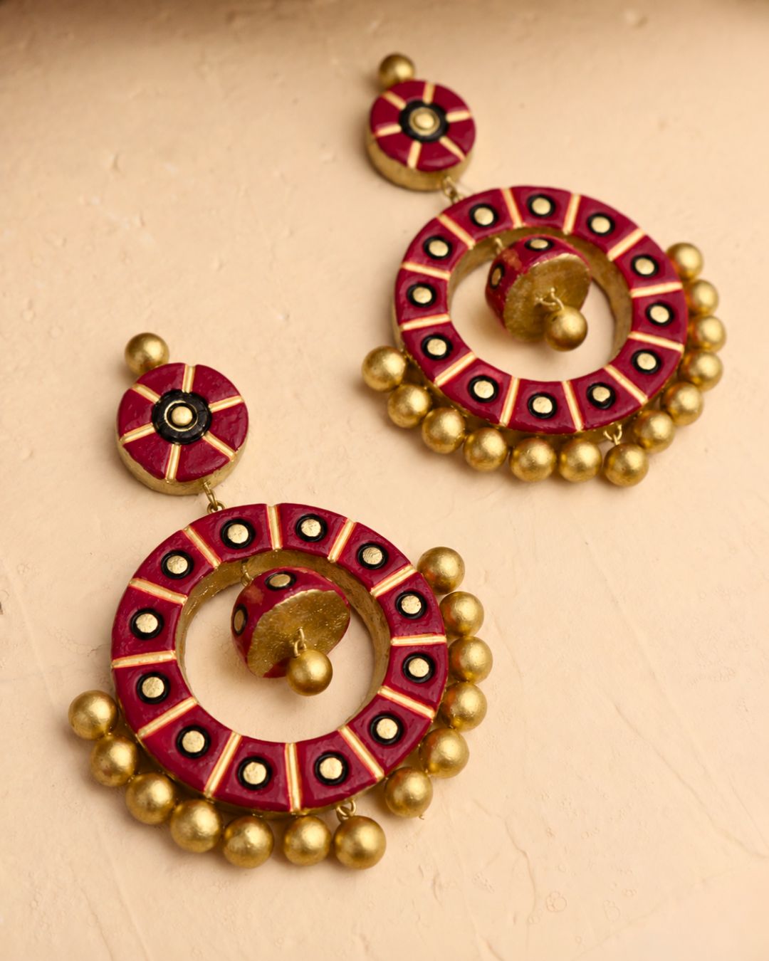 maroon-earring-sets