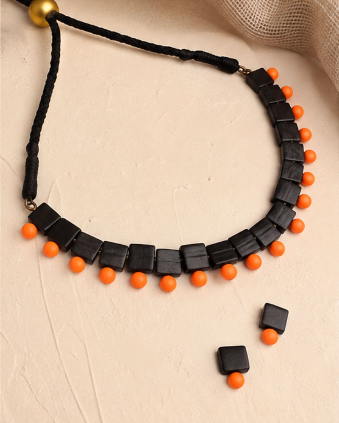 orange-square-bead-necklace