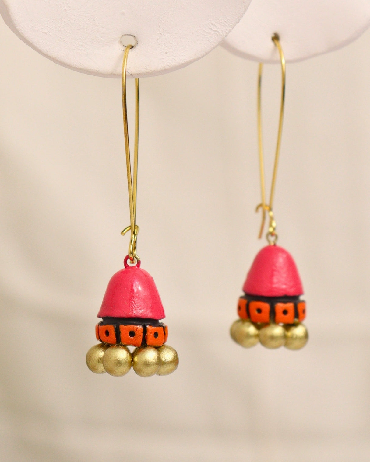 pink and orange hoops