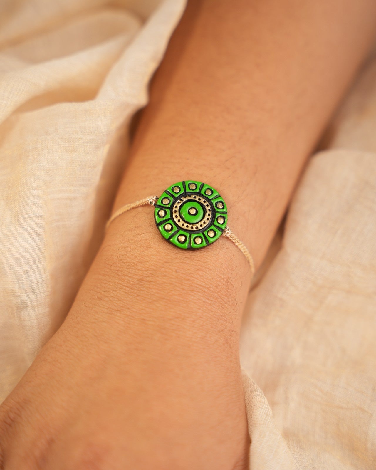 Green Mosaic Rakhi