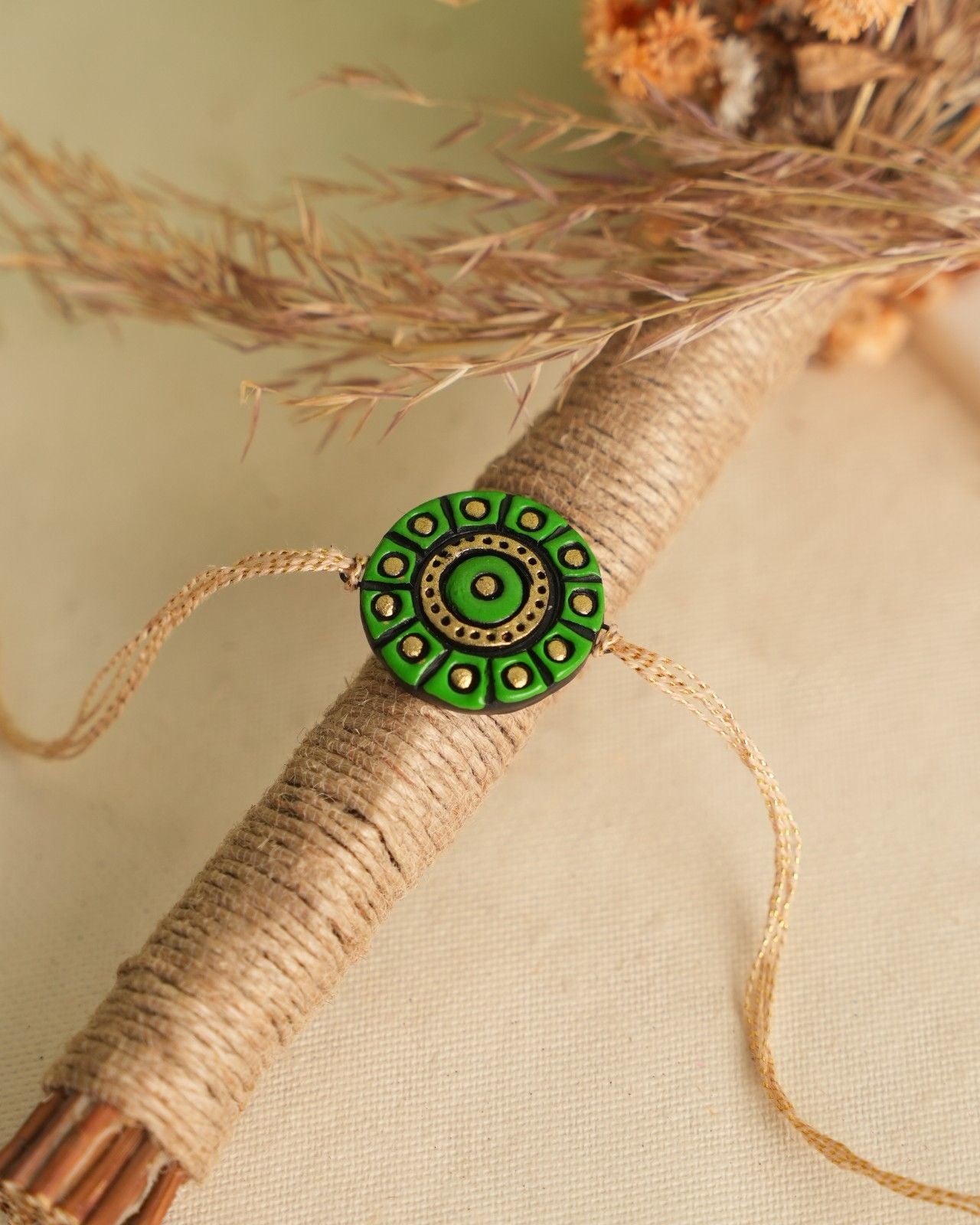 Green Mosaic Rakhi