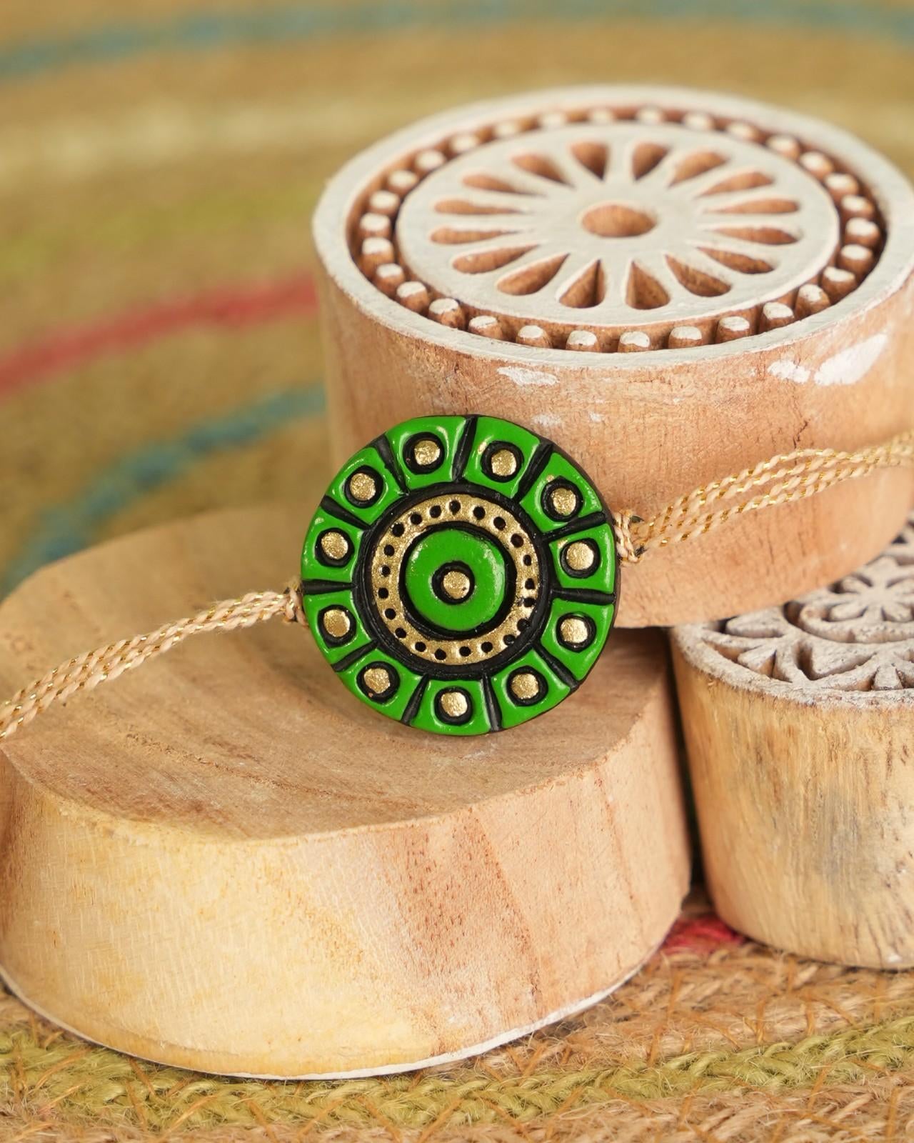 Green Mosaic Rakhi