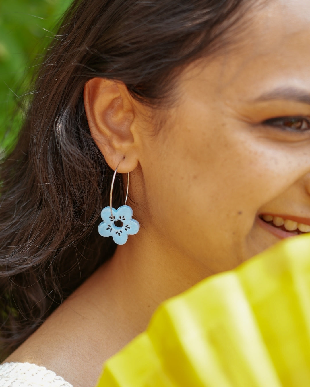 Daisy Hoop Earrings