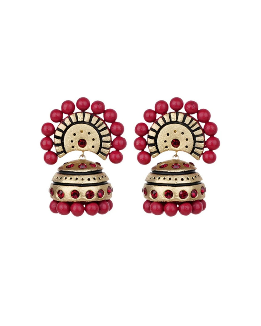 Terracotta-Red-Jhumki 