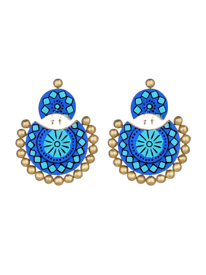 Gold-Festive-Chandbali-Earrings-Friend's-Wedding