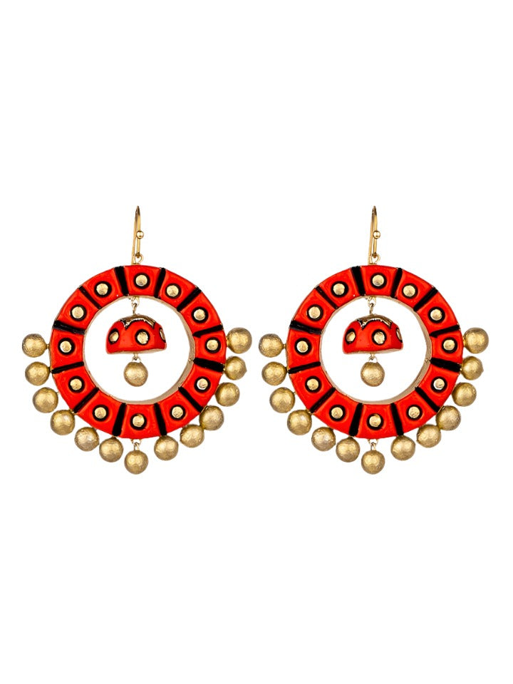 Gold-Terracotta-Earrings