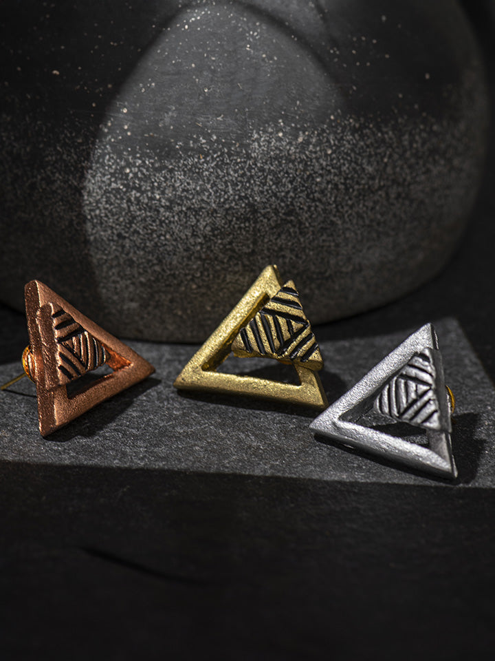 Terracotta-Triangle-Stud-Earrings