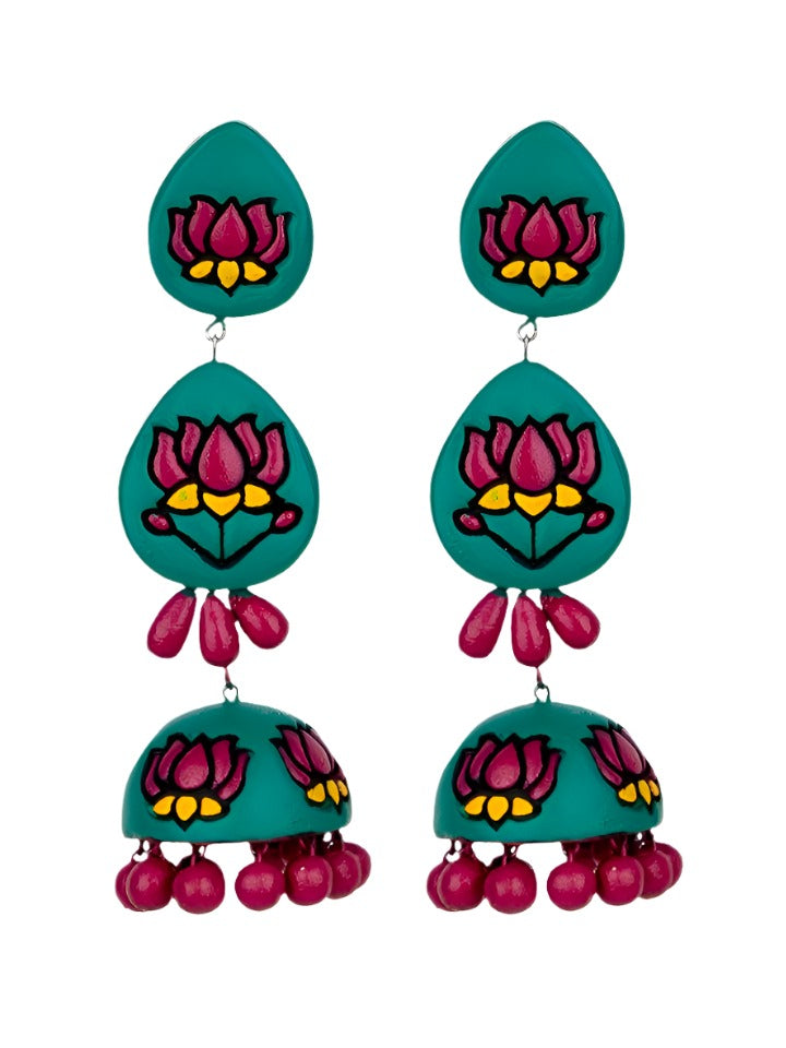 Lotus-Pink-Earrings