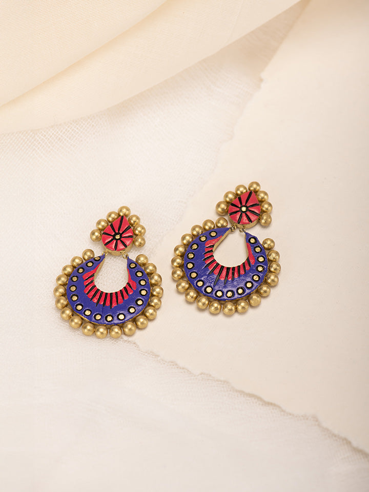 Terracotta-Chandbali-Earrings