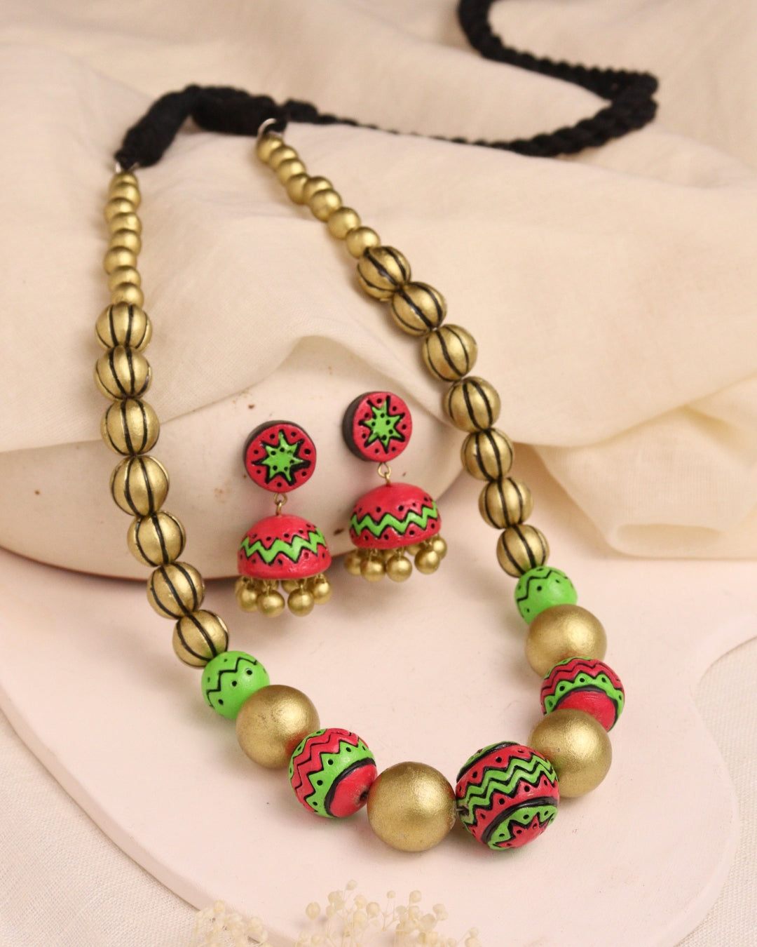 Terracotta-Jhumka-necklace-set-women