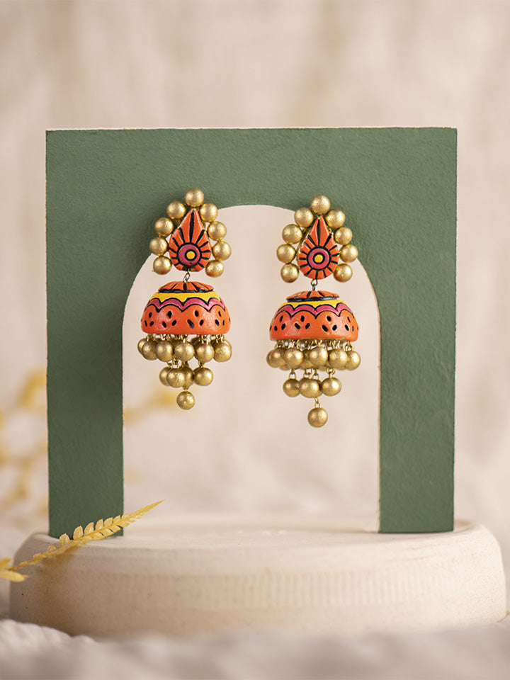 Terracotta-Jhumka-Earrings