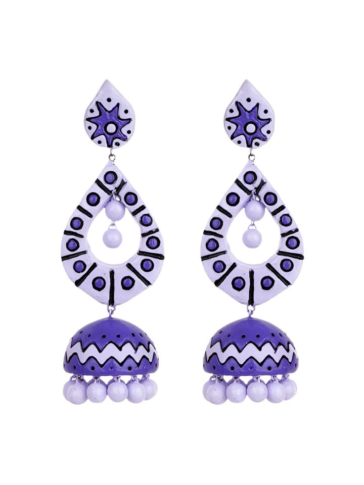 Purple-Festive-Jhumka-Friend's-Wedding 