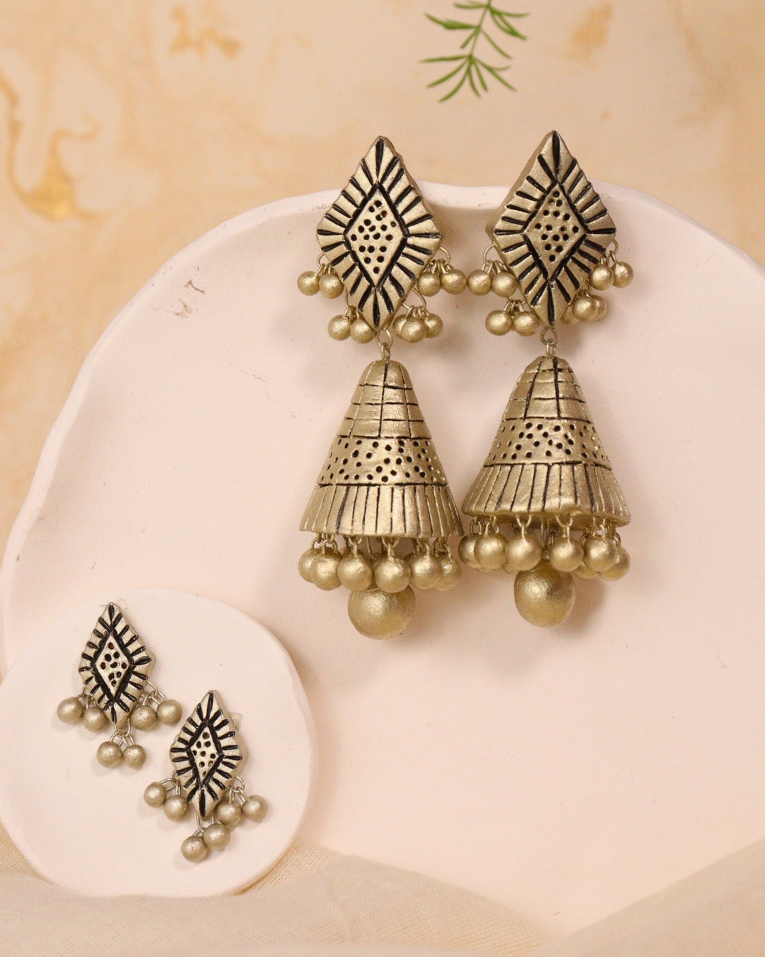 Festive Cone Duo Earrings Set