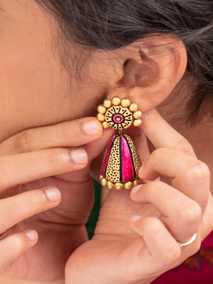 Sparkling Cone Jhumka