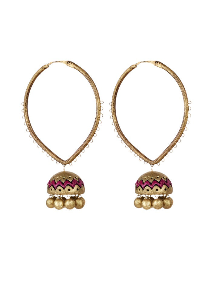 Pink-Statement-Hoops-Sangeet 