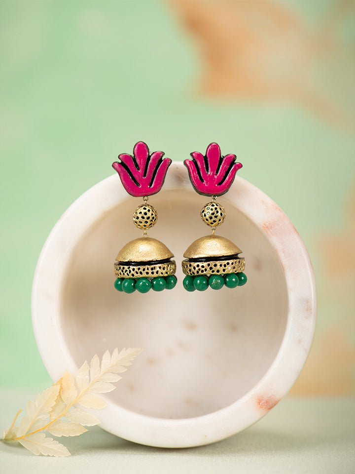 Terracotta-Jhumka-Earrings