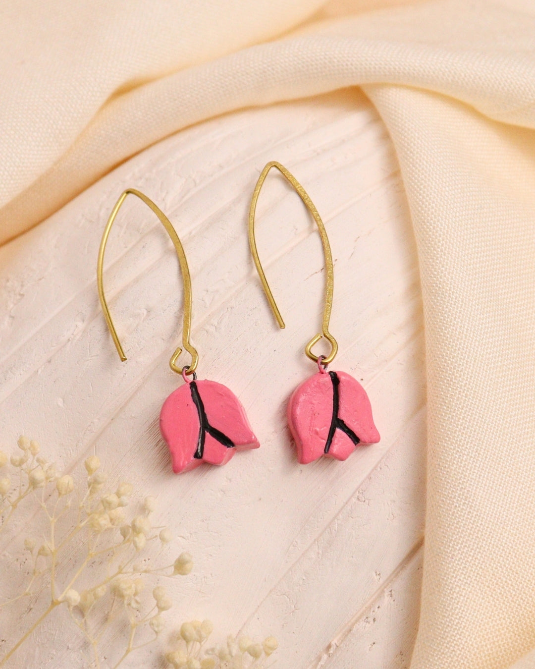 Pink-tulip-earrings